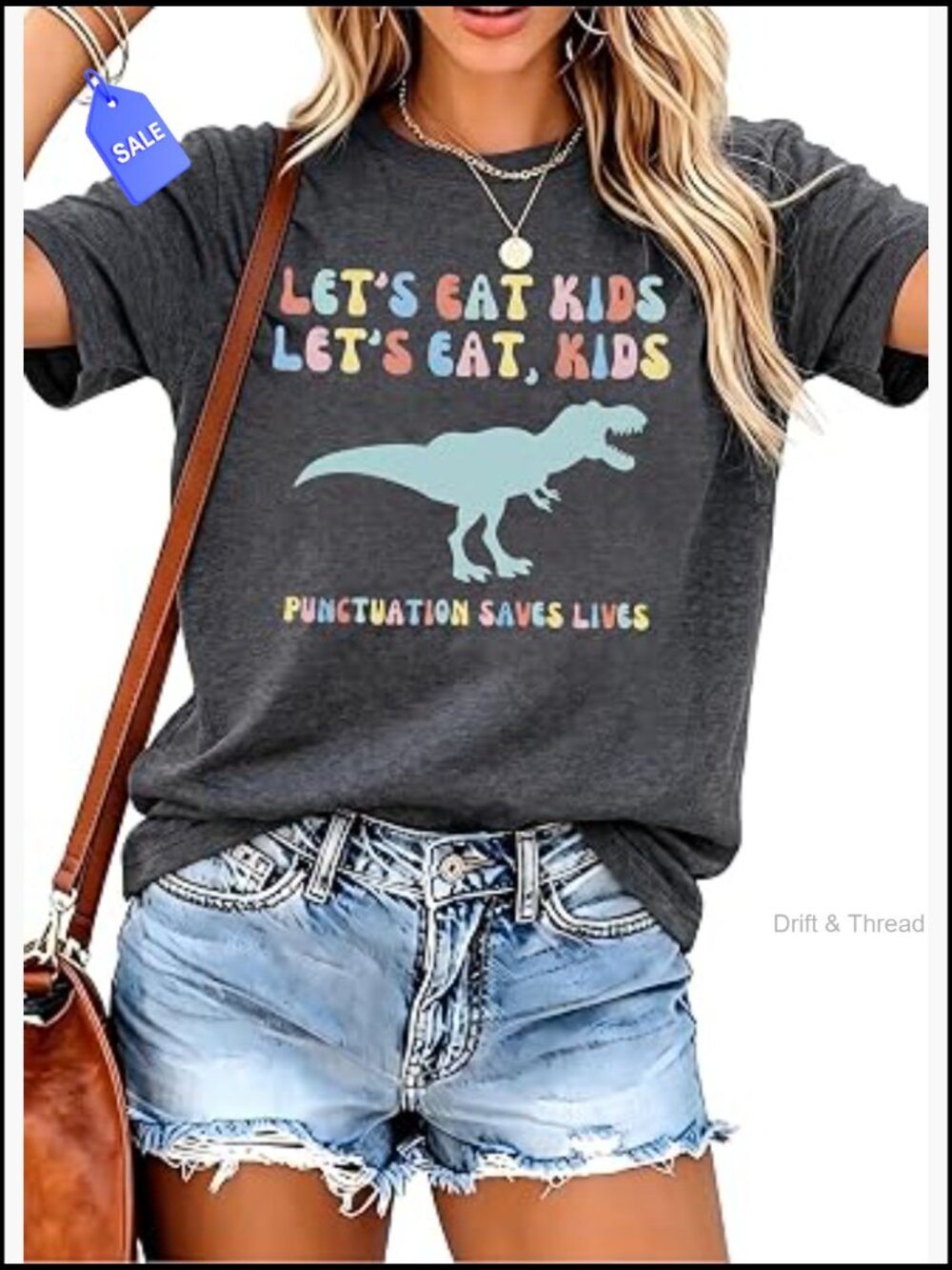 Funny Dinosaur Teacher Shirt Women Crew Neck Short Sleeve Tee Gift